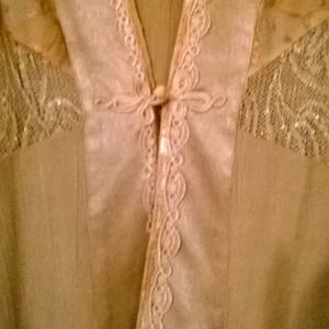 SA2   Two-toned Peach sleeveless dress with Jacket